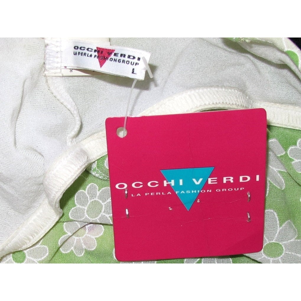 La Perla Green/White Occhi Verdi Green Daisy Body, NWT - poupishop