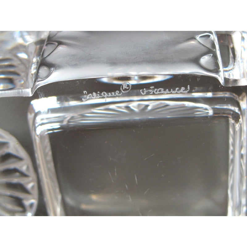 Lalique Massive Shell Corfou Desk Tidy Ashtray Crystal Glass - poupishop