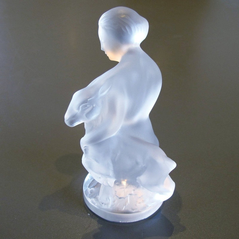 Lalique Nude "Leda and the Goat" Crystal Art Glass Figurine Paperweight - poupishop