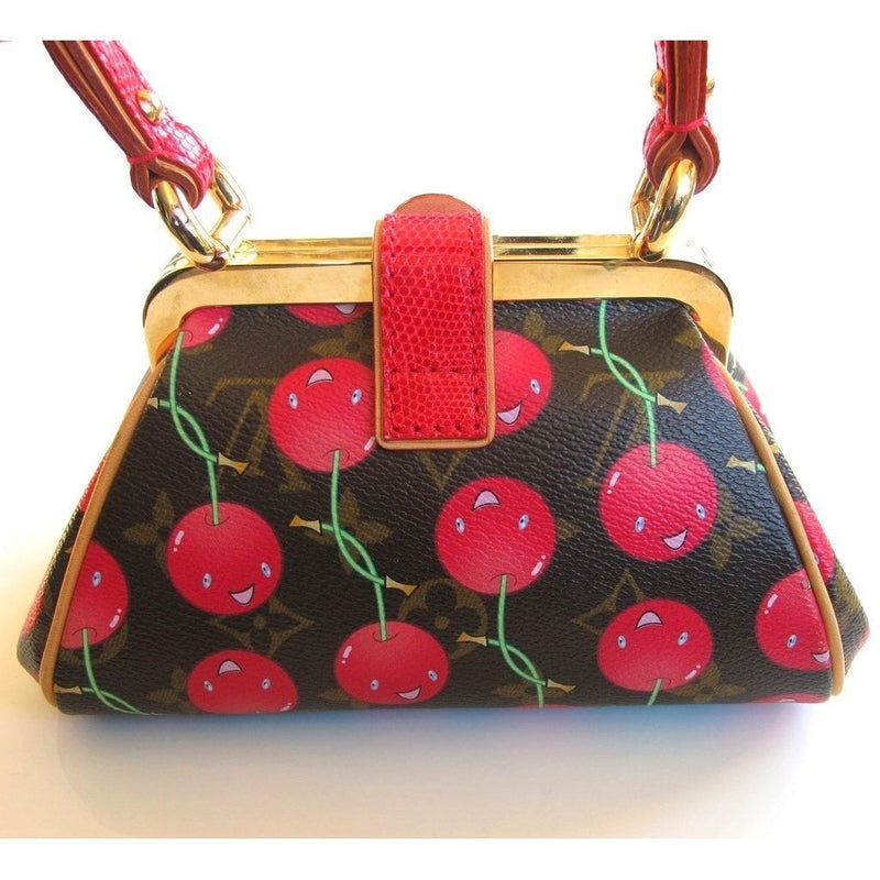 Louis Vuitton 2005 Precious Cherries Murakami Sac Fermoir Bag TPM - poupishop