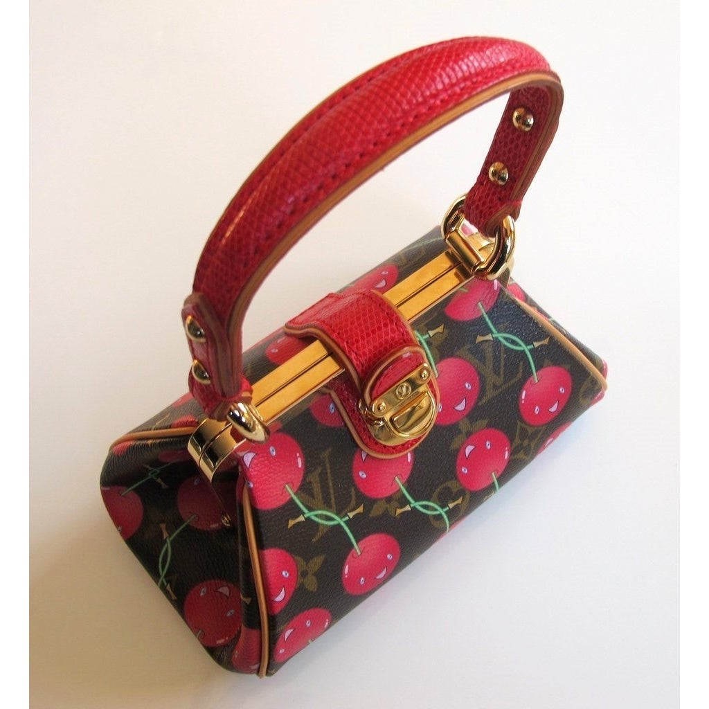 Louis Vuitton 2005 Precious Cherries Murakami Sac Fermoir Bag TPM - poupishop