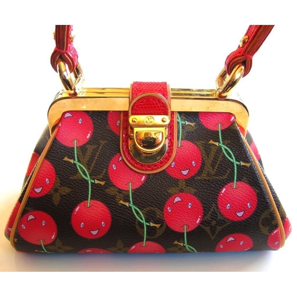 Louis Vuitton 2005 Precious Cherries Murakami Sac Fermoir Bag TPM - poupishop