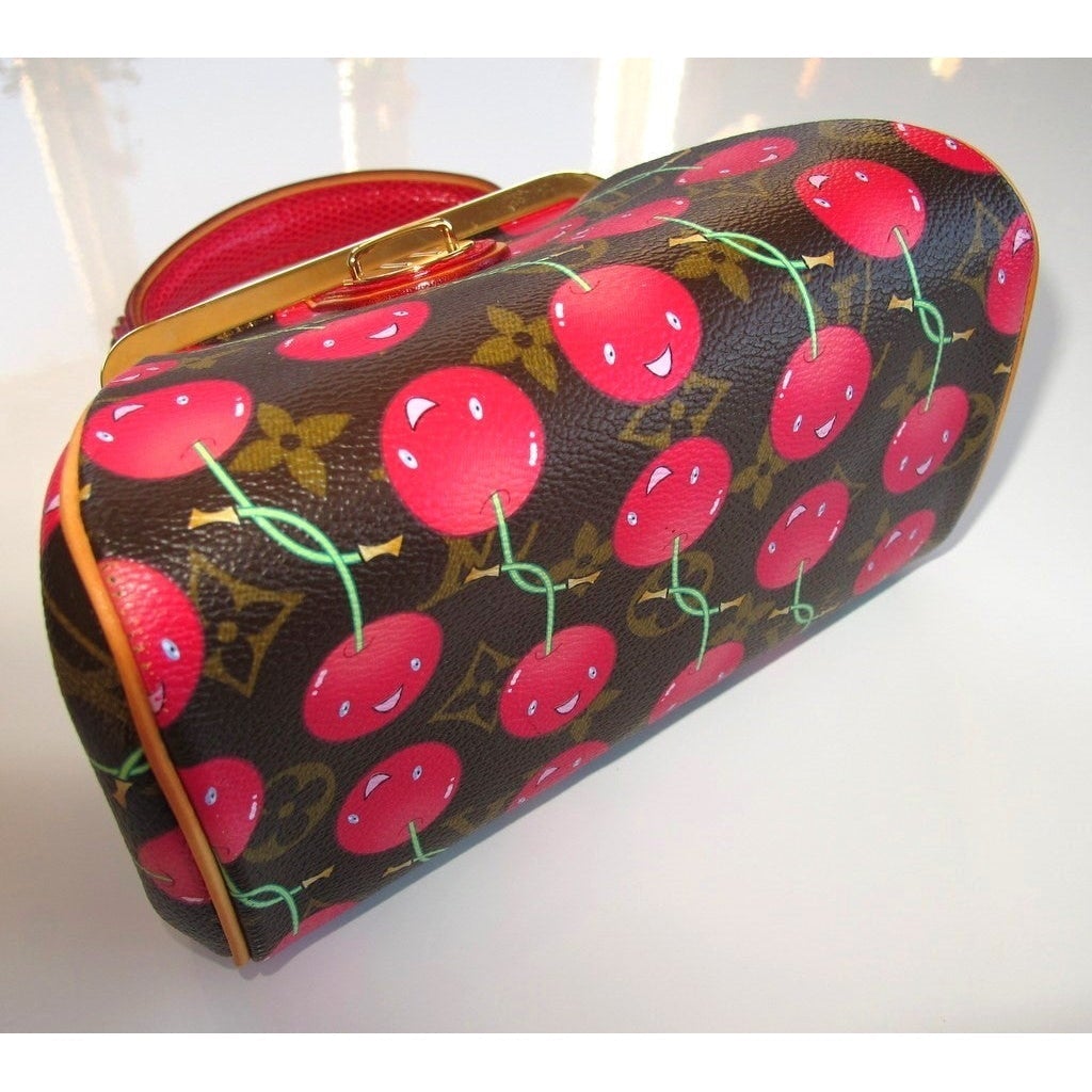 Louis Vuitton 2005 Precious Cherries Murakami Sac Fermoir Bag TPM - poupishop