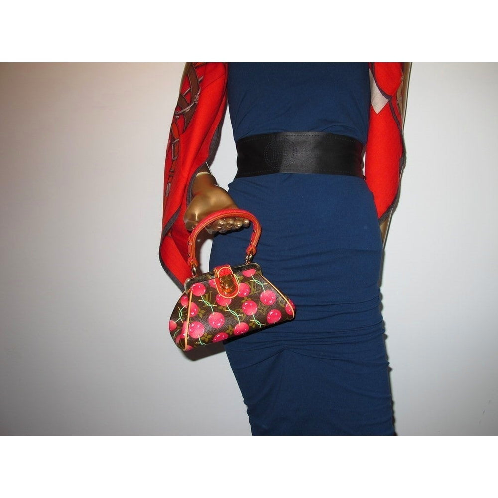 Louis Vuitton 2005 Precious Cherries Murakami Sac Fermoir Bag TPM