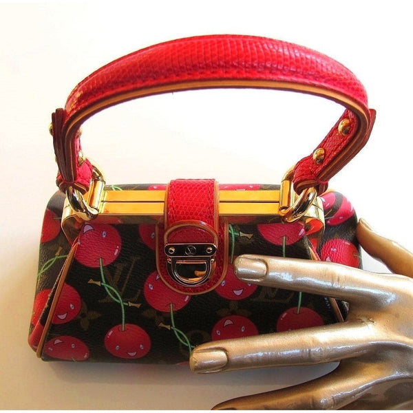 Louis Vuitton 2005 Precious Cherries Murakami Sac Fermoir Bag TPM - poupishop