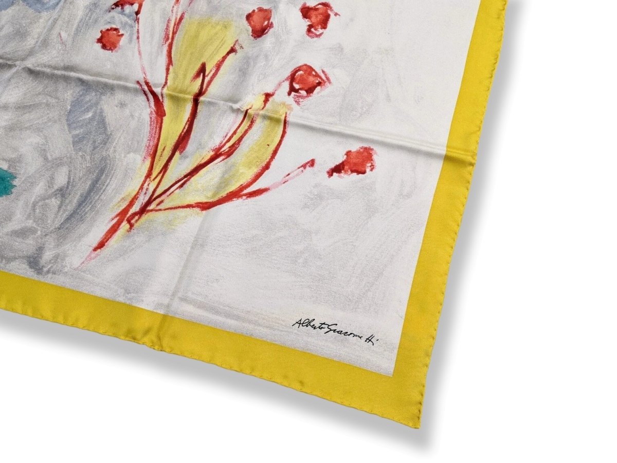 Louis Vuitton 2007 Special Issue Alberto Giacometti Artist Silk Scarf Edt, Box! - poupishop
