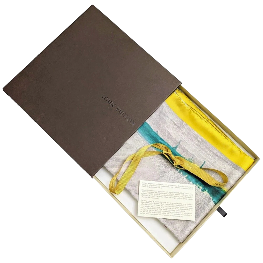 Louis Vuitton 2007 Special Issue Alberto Giacometti Artist Silk Scarf 