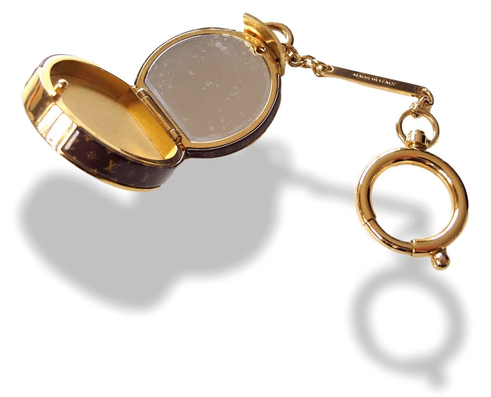 Louis Vuitton Micro Boite Chapeau with Mirror Bag Charm Key Holder Keyrings, NIB! - poupishop