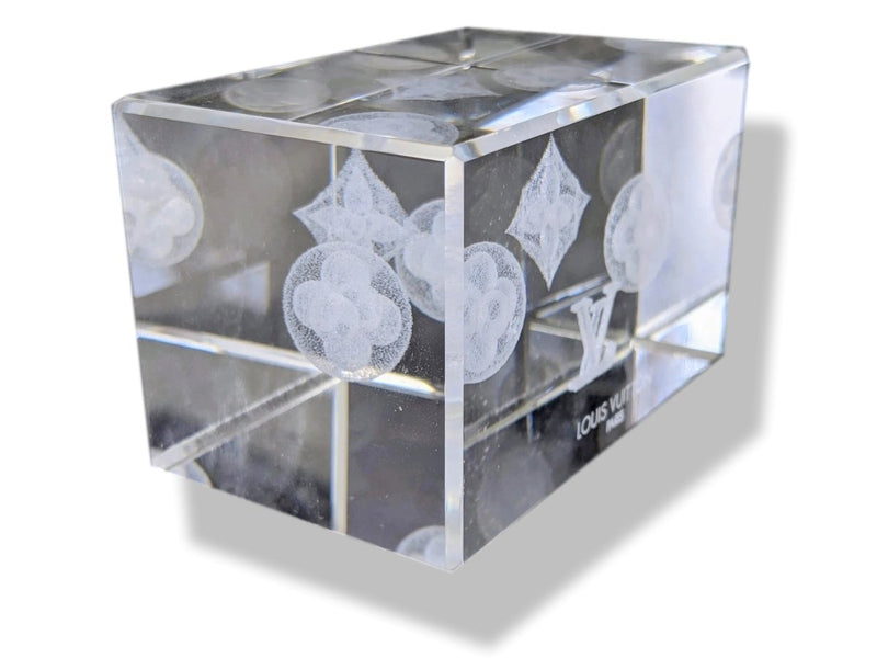 Louis Vuitton VIP Crystal Paperweight - Presse Papier Cristal Logos, BNIB! - poupishop