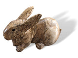 Lovely Natural Stone Small Rabbit with Onyx Eyes Paperweight Presse-Papier, New! - poupishop