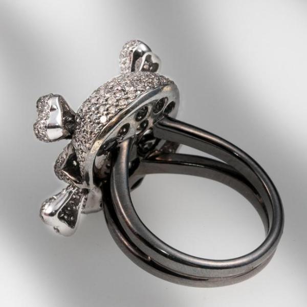 Lydia Courteille Diamonds Catacombes Vanities Skull Ring, Box! - poupishop