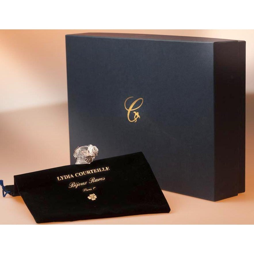 Lydia Courteille Joaillerie Rock Diamonds Crystal Skull Pendant - poupishop