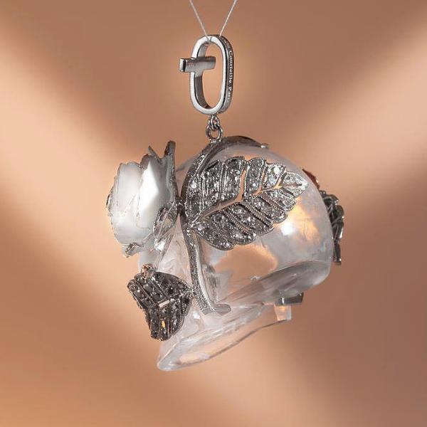Lydia Courteille Joaillerie Rock Diamonds Crystal Skull Pendant - poupishop