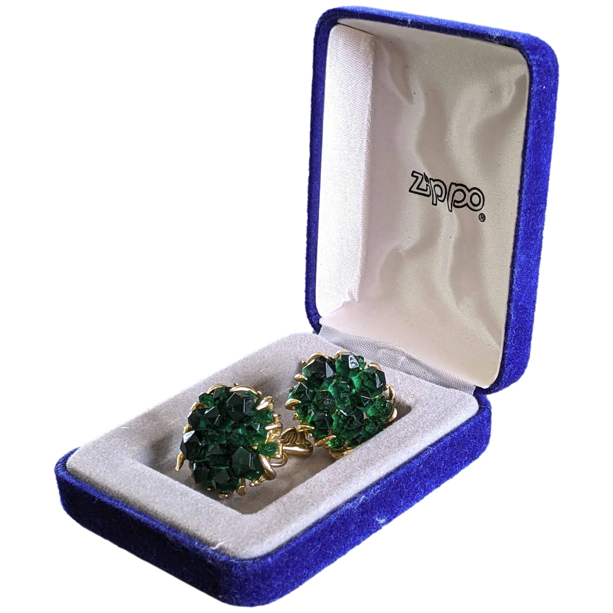 Marcel Boucher Late 1955 Art Brut "Mineraux" Poured Glass Numbered Clip on Earrings