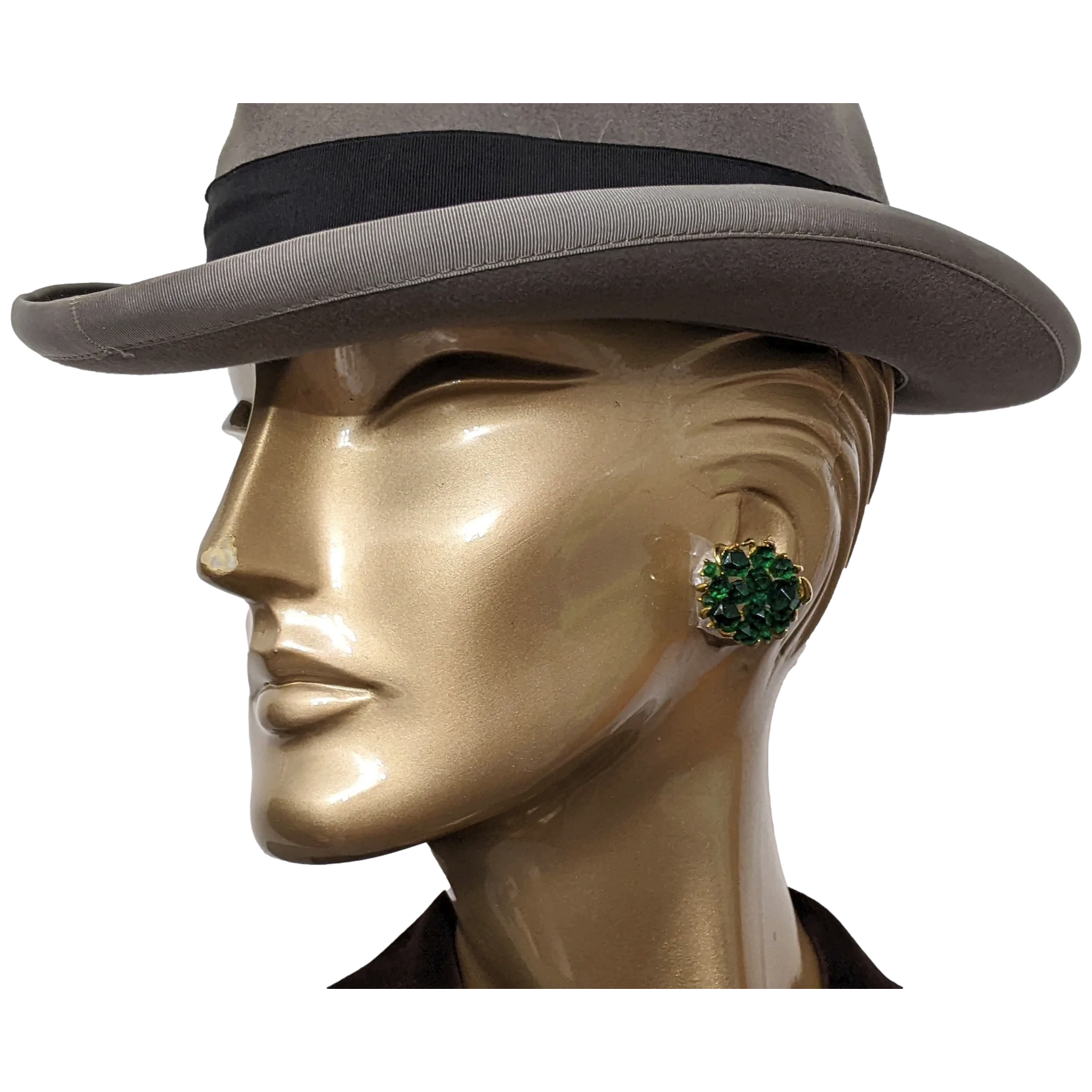 Marcel Boucher Late 1955 Art Brut "Mineraux" Poured Glass Numbered Clip on Earrings