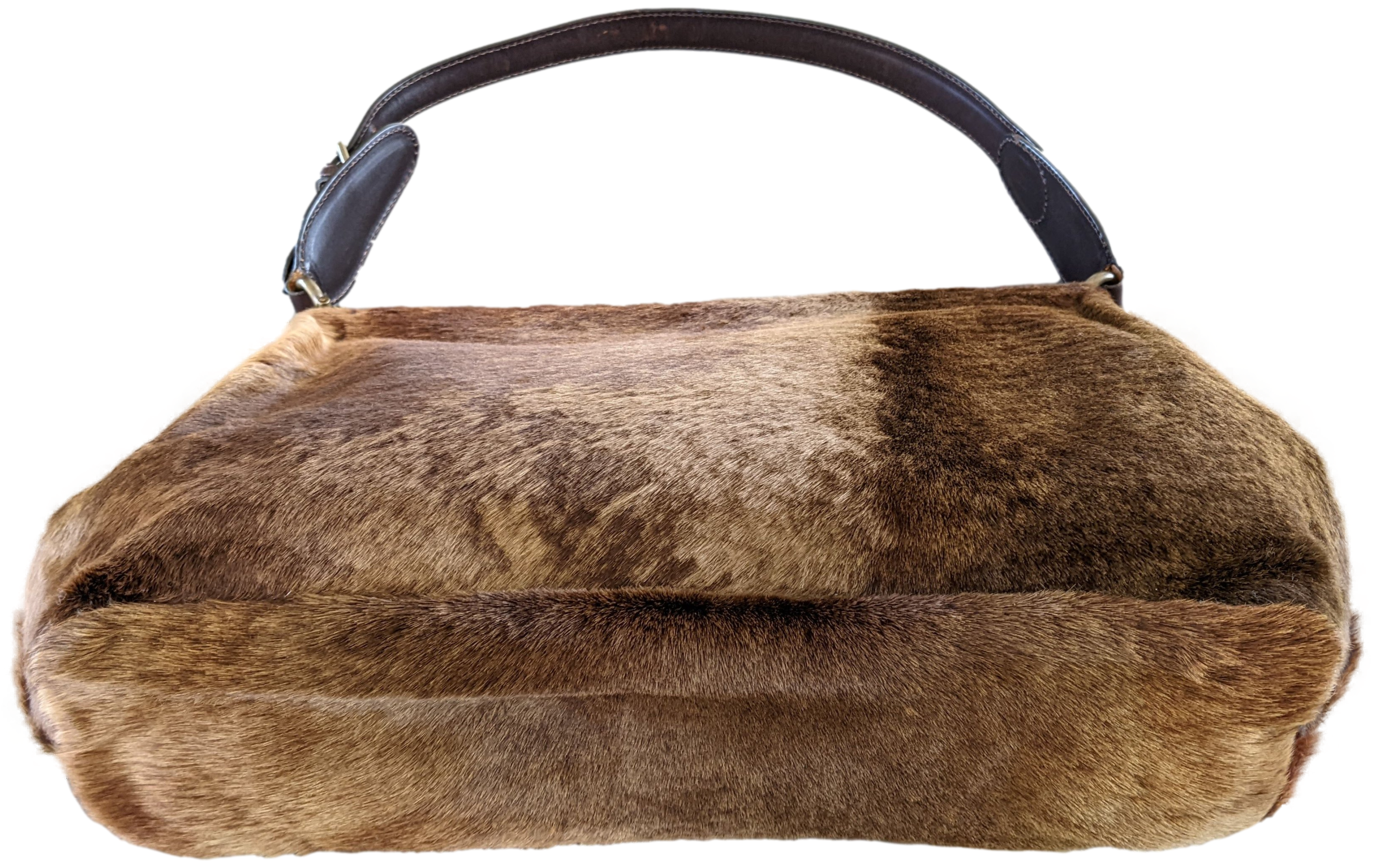 Marni Vintage Foal Fur/Patent Leather Old Malette Bag 36 cm