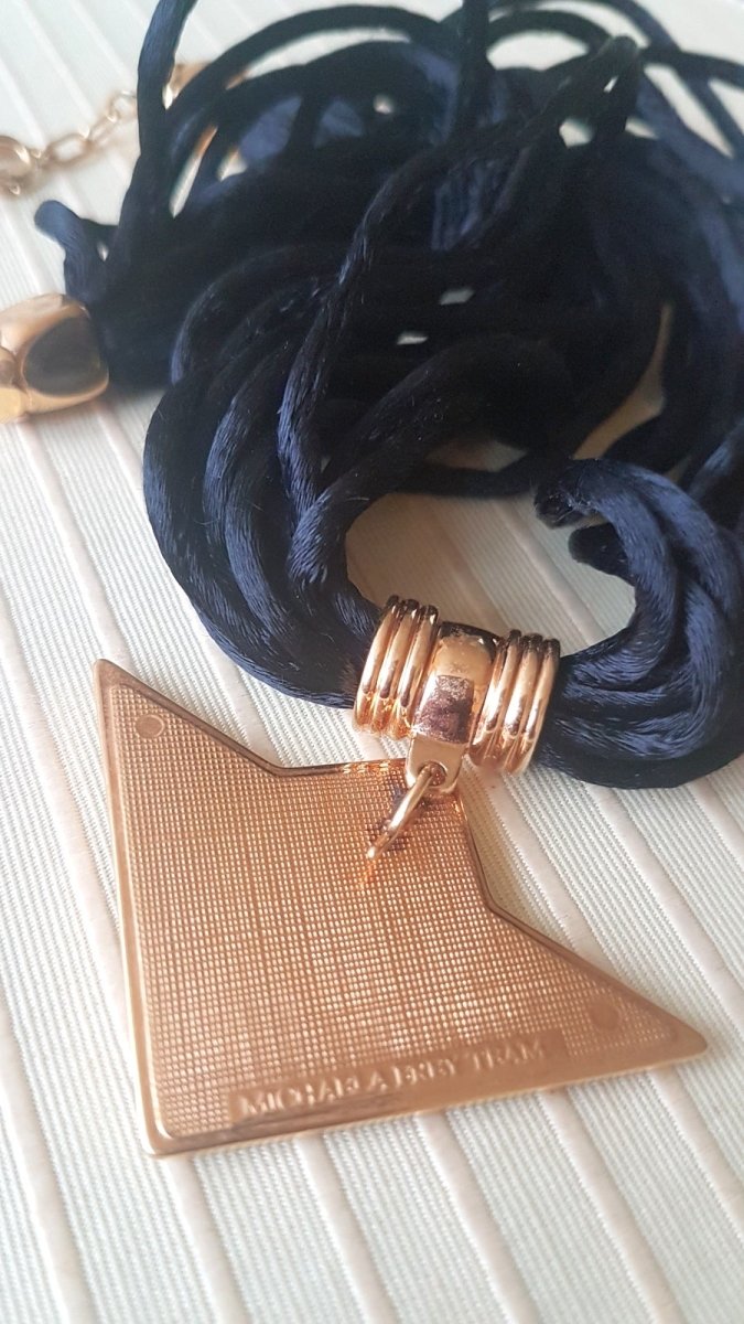 Michaela Frey Team Vintage 80s Gold Enamelled Modern Art Choker Necklace, New! - poupishop