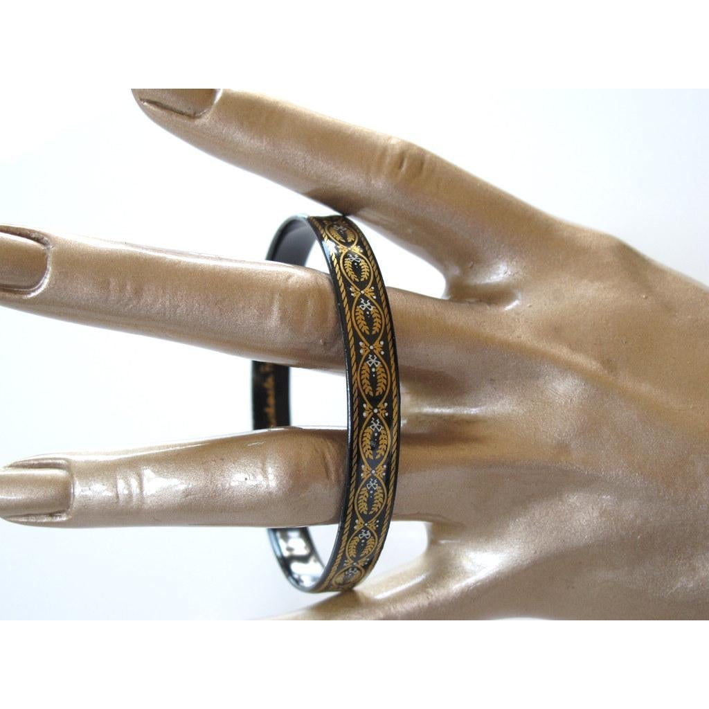 Michaela Frey Vintage Enamelled Bangle and Brooch Set - poupishop
