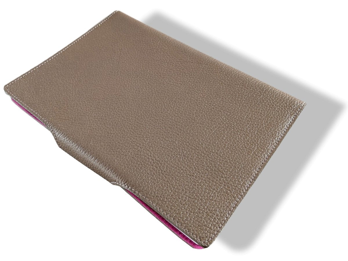 Patek Philippe [AC14] Etoupe/Fuchia Togo Calfskin "ULYSSE MM" NoteBook Cover with Refill, BNIB! - poupishop