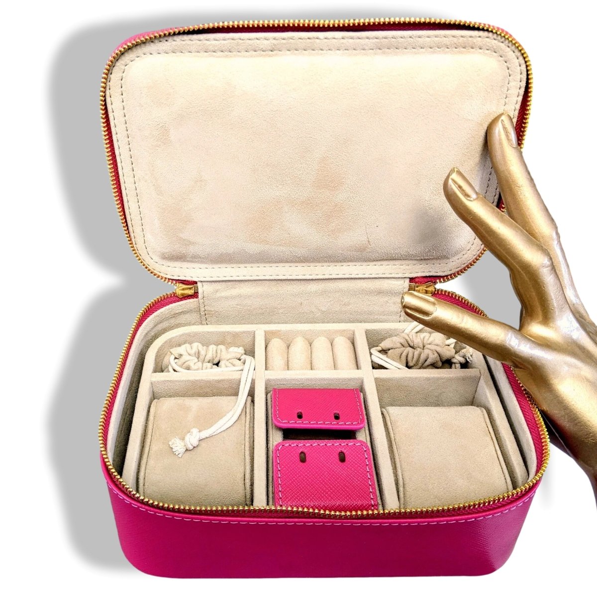 Patek Philippe Fuschsia Leather Jewelry Travel Box Case VIP, NIB! - poupishop