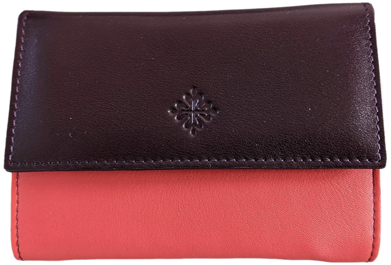 Patek Philippe Geneve [PA1] Plum/Coquelicot Leather Purse - Key Ring with Mirror