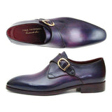 Paul Parkman Purple Single Monkstrap Hand Painted Men Shoes NIB! - poupishop