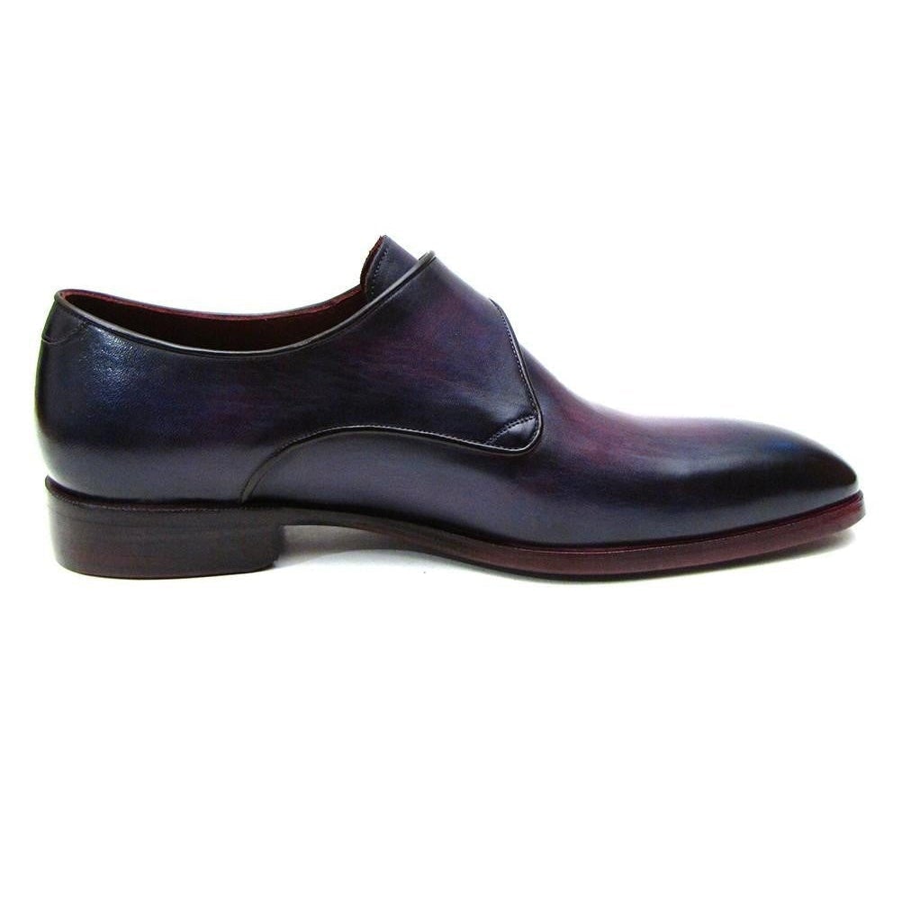 Paul Parkman Purple Single Monkstrap Hand Painted Men Shoes NIB! - poupishop