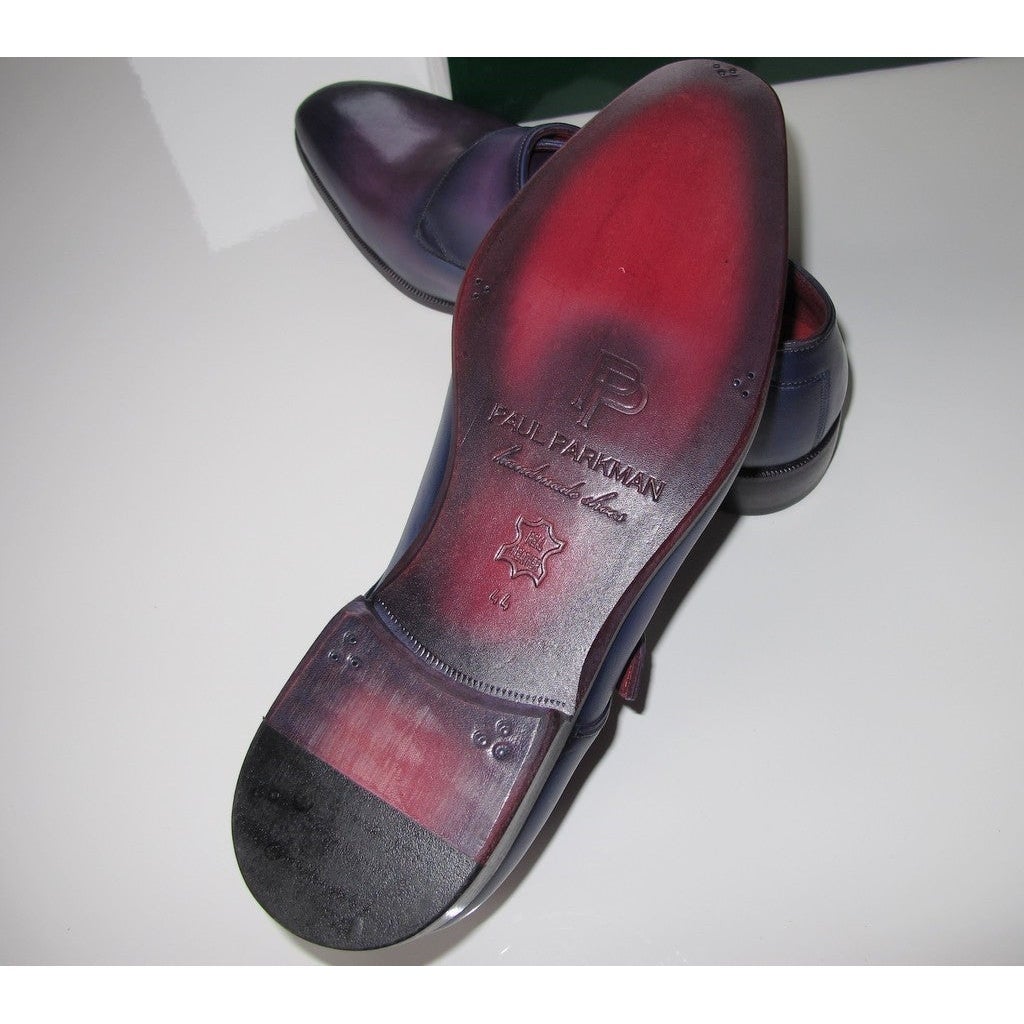 Paul Parkman Purple Single Monkstrap Hand Painted Men Shoes NIB! - poupishop