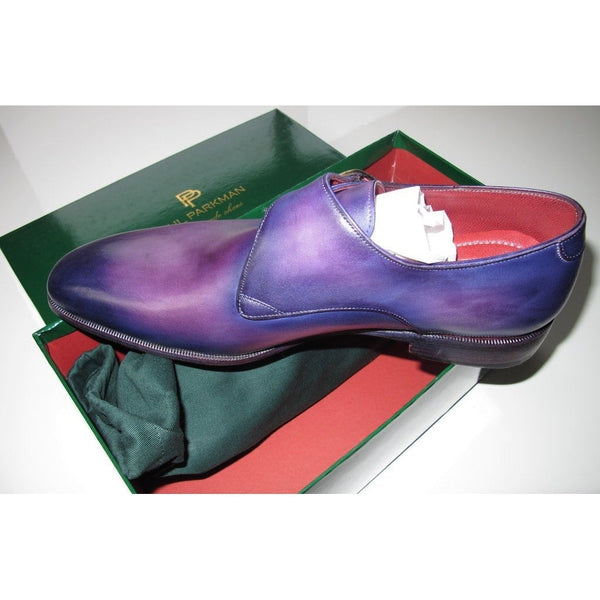 Paul Parkman Purple Single Monkstrap Hand Painted Men Shoes NIB! - poupishop