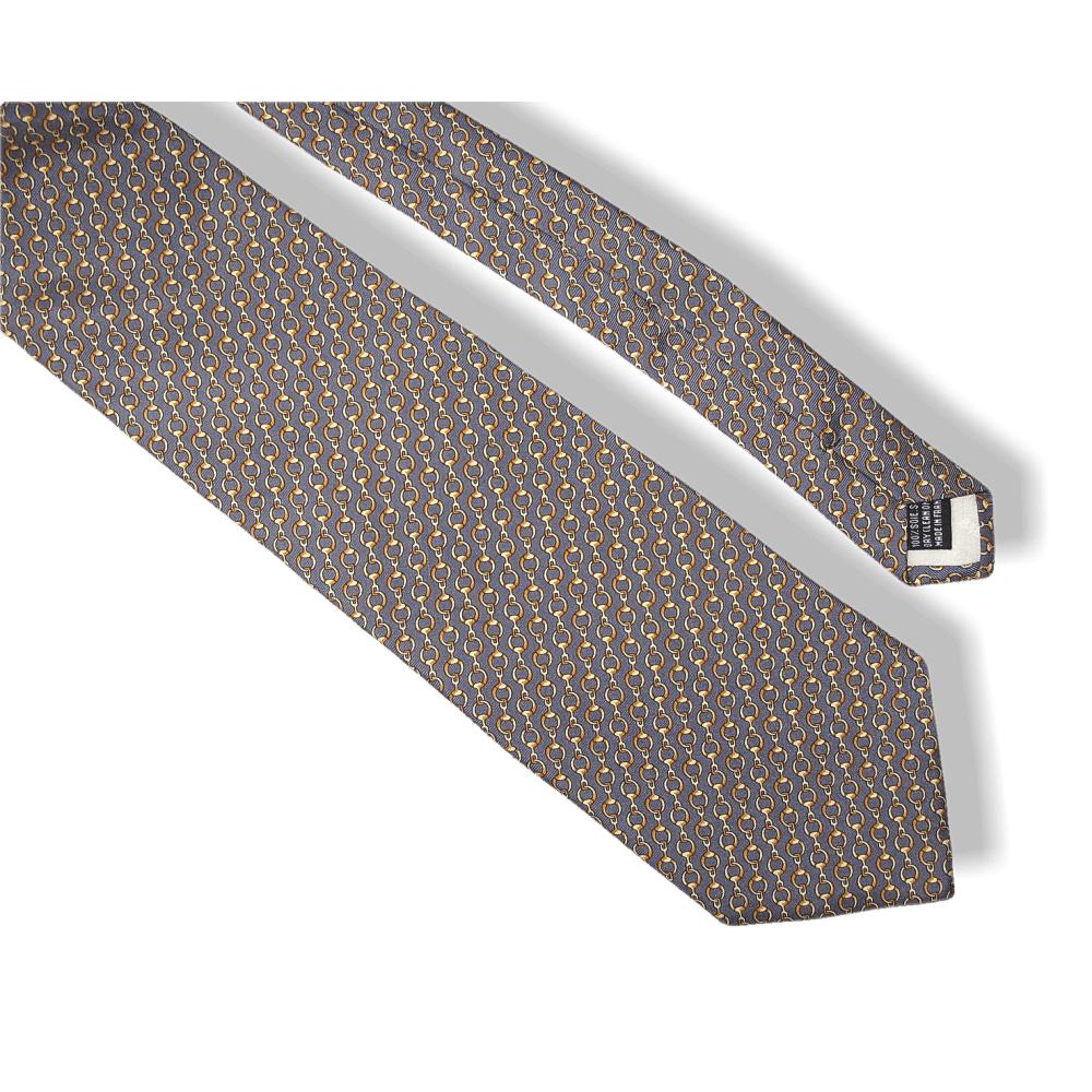 Pierre Balmain Classic Chain Links Twill Silk Tie, New! - poupishop