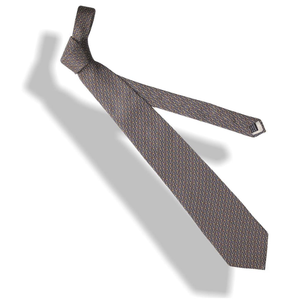 Pierre Balmain Classic Chain Links Twill Silk Tie, New! - poupishop
