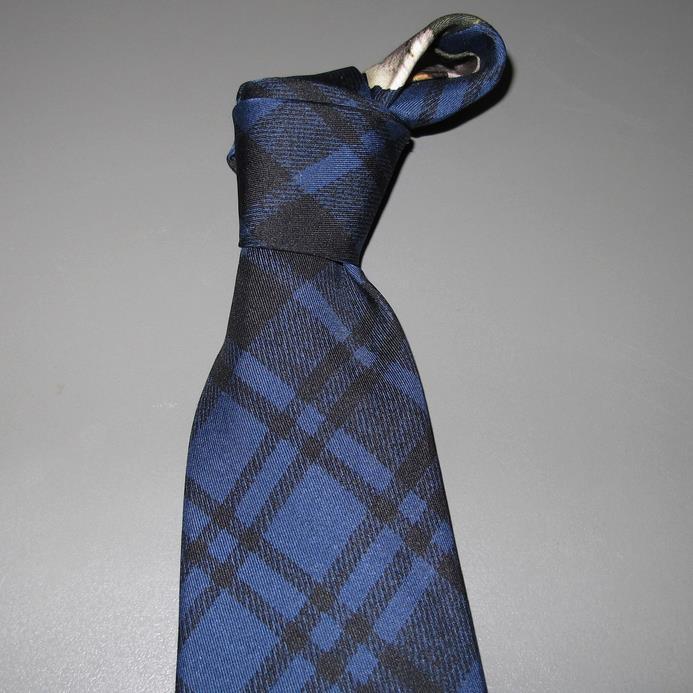 Polo Ralph Lauren Blue Tartan Husky Dog Silk Tie, NWT! - poupishop