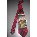 Polo Ralph Lauren Red Tartan Husky Dog Silk Tie, NWT! - poupishop