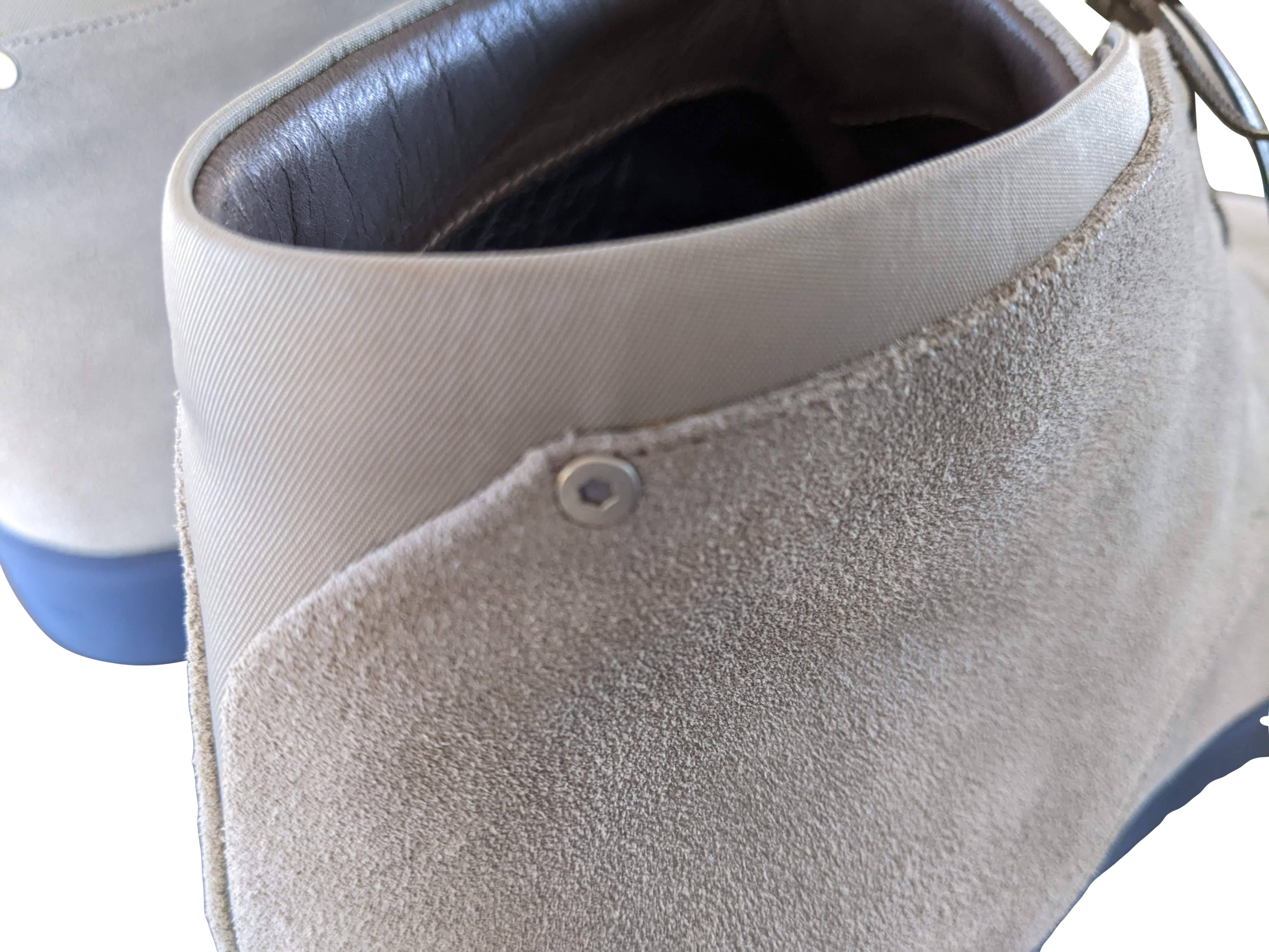 Porsche Design Grey Suede with Blue Sole P'1700 Men Lace Up Shoes Boots Sz44