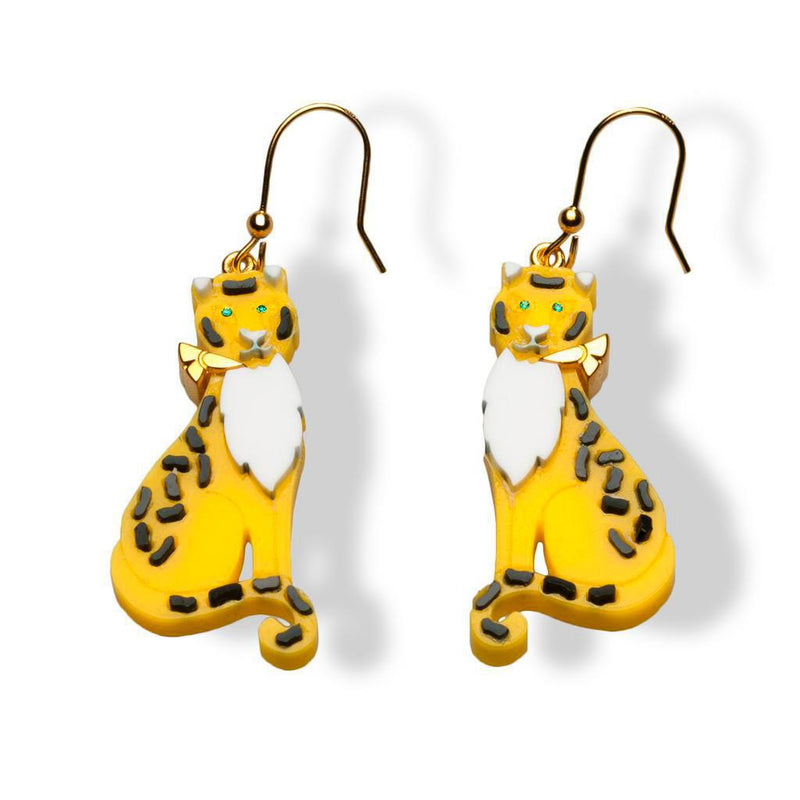 Prada 2011 Collector's Josephine Baker Leopards Clip on Earrings, NIB! - poupishop