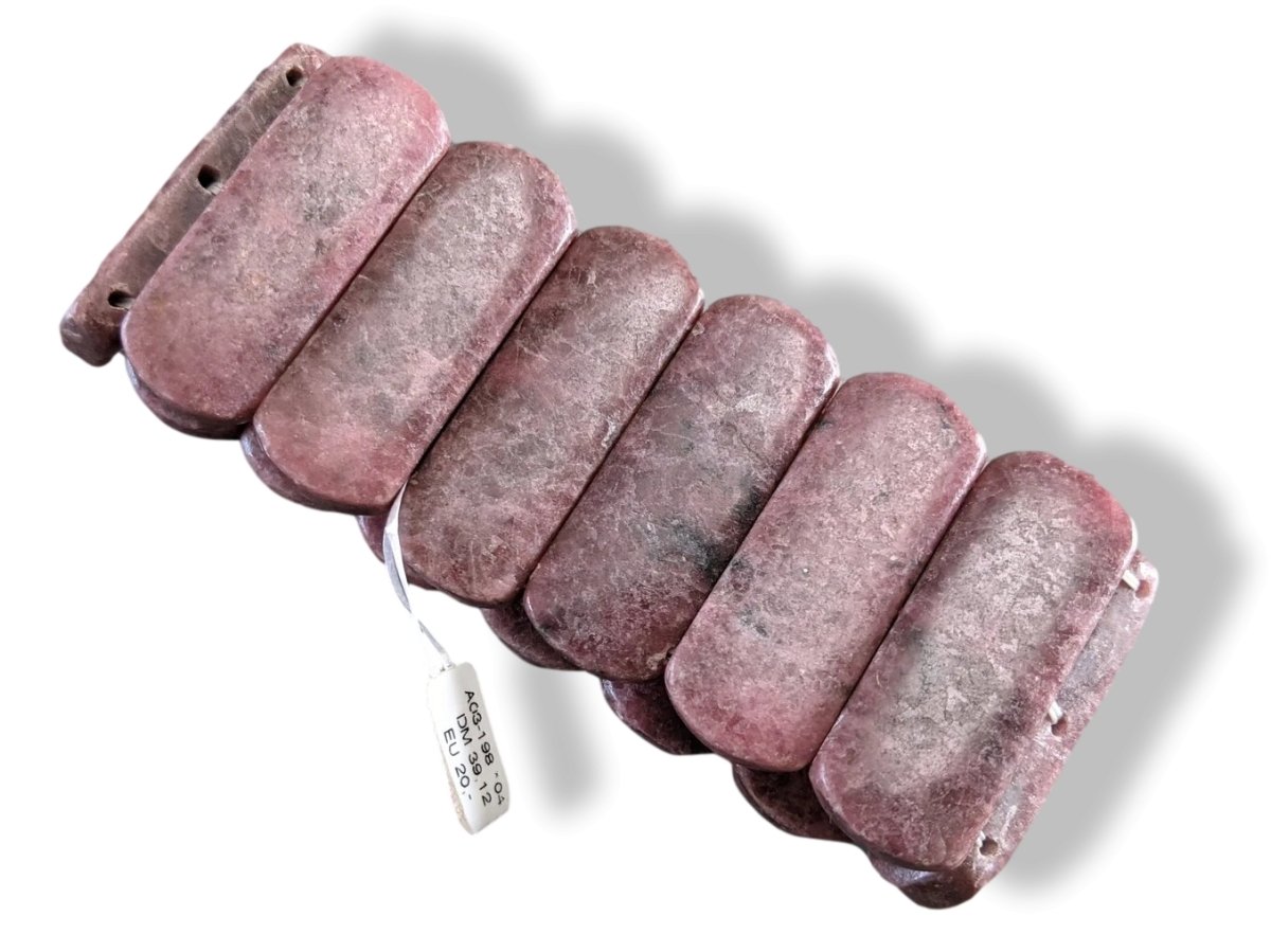 Rhodonite Dark Rose Anti Stress Natural Stone Manchette Bracelet Xtra Wide, NWT! - poupishop