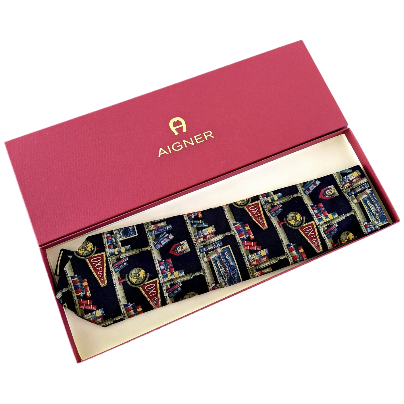 Rico Sangeur Marine Vintage "Oxford" Silk Tie 10cm