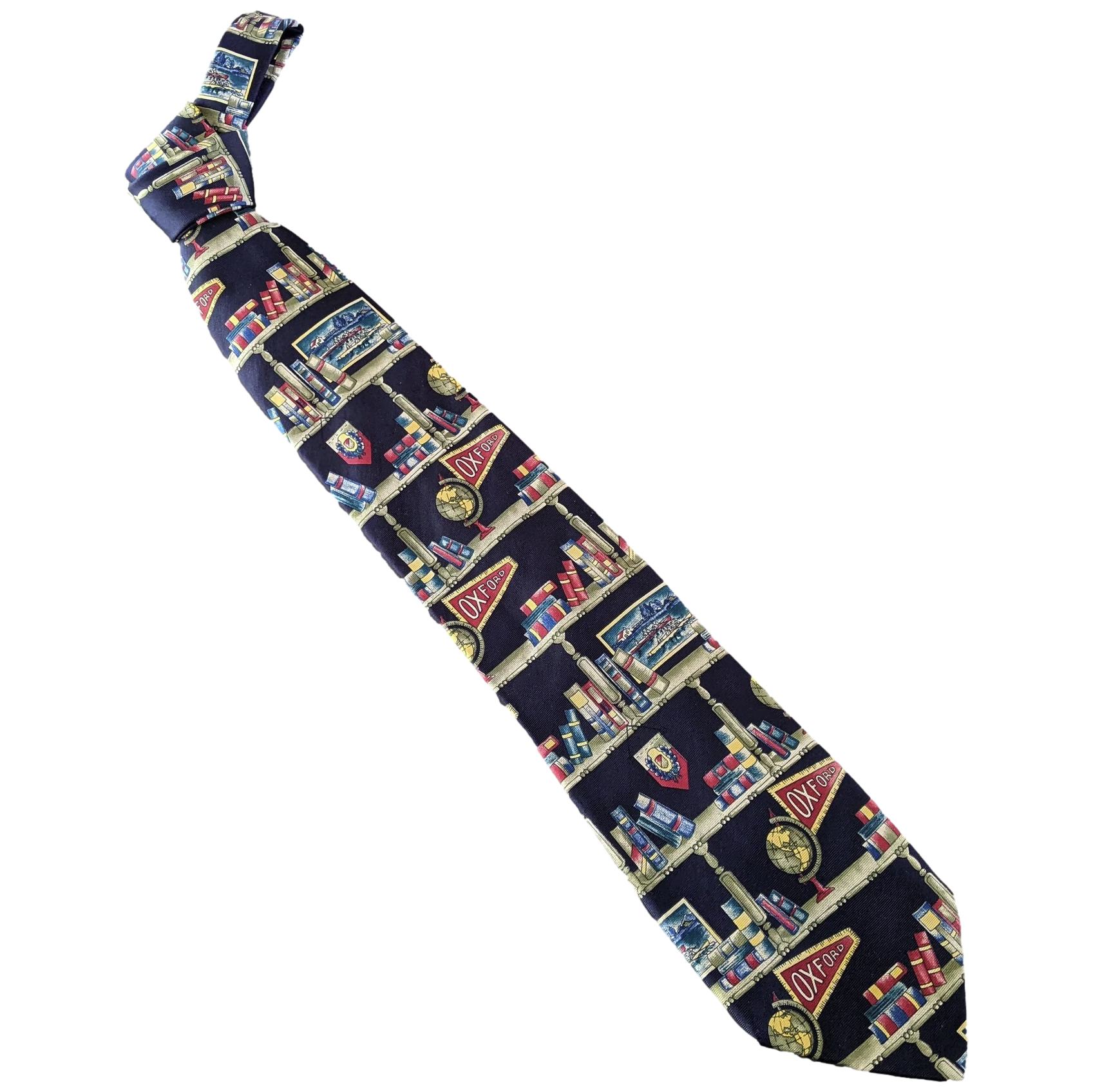 Rico Sangeur Marine Vintage "Oxford" Silk Tie 10cm