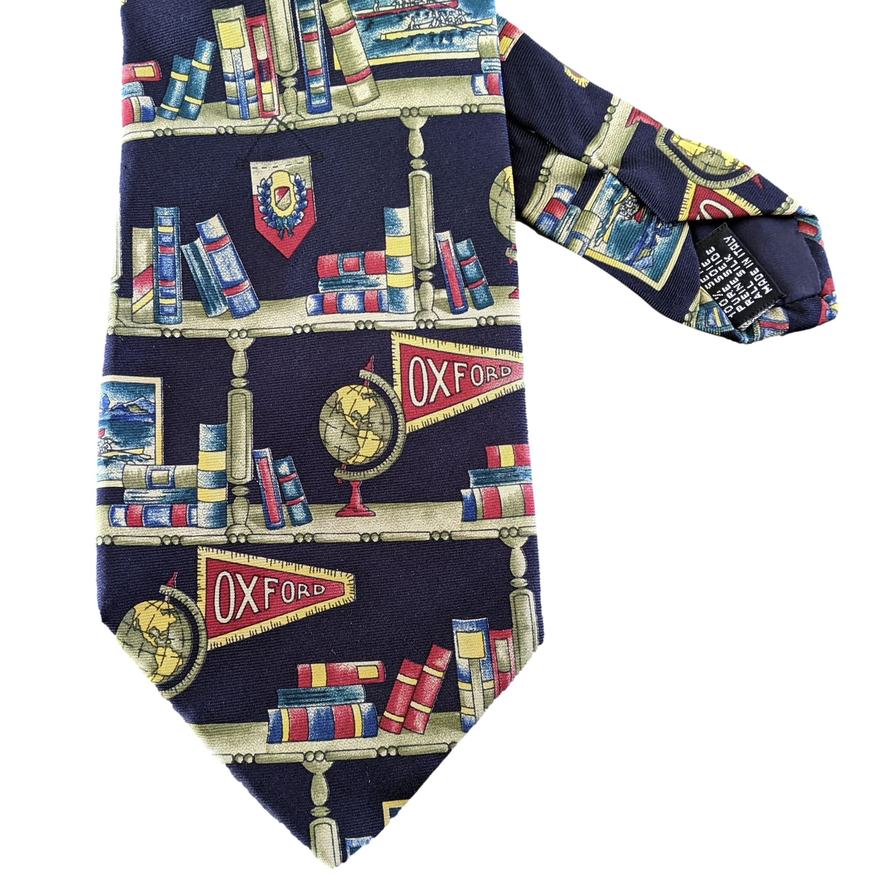 Rico Sangeur Marine Vintage "Oxford" Silk Tie 10cm