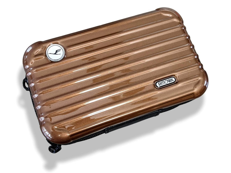 Rimowa Brown Metallic Zipped Cosmetic Kit Clutch Pochette Bag