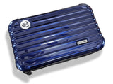 Rimowa Navy Blue Metallic Zipped Cosmetic Kit Clutch Pochette Bag, Vip First Class, New! - poupishop