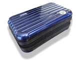 Rimowa Navy Blue Metallic Zipped Cosmetic Kit Clutch Pochette Bag, Vip First Class, New! - poupishop