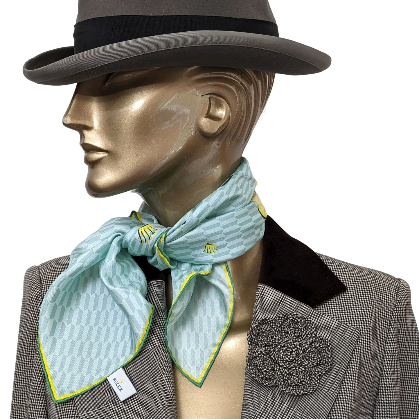 Rolex Aqua/Banana VIP Silk Scarf Carre 53 x53 cm