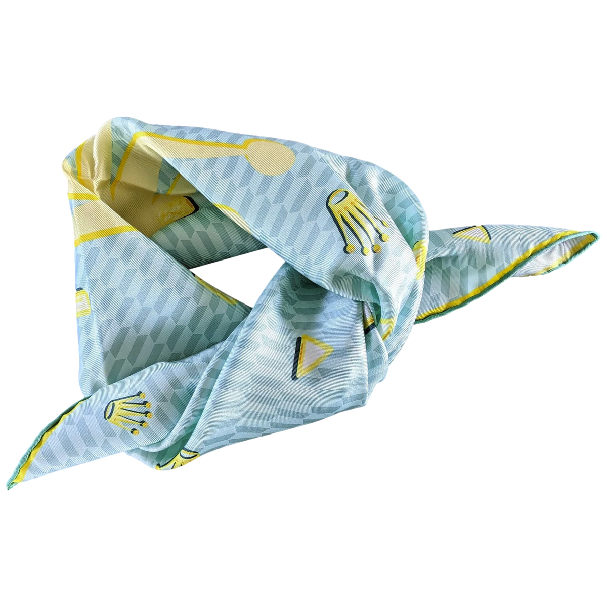 Rolex Aqua/Banana VIP Silk Scarf Carre 53 x53 cm