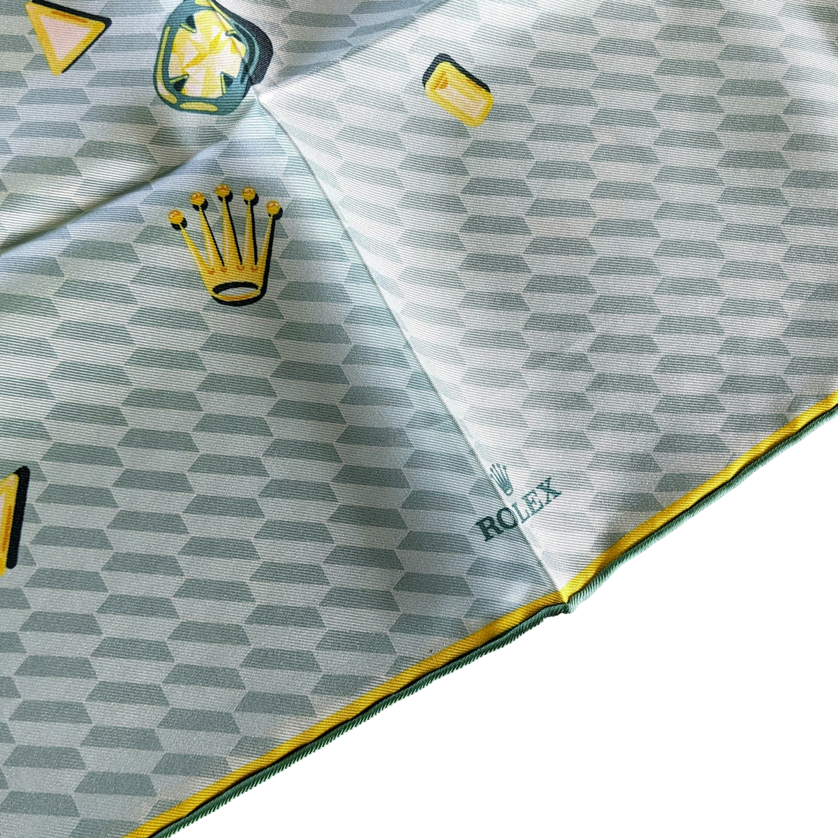 Rolex Aqua/Banana VIP Silk Scarf Carre 53 x53 cm