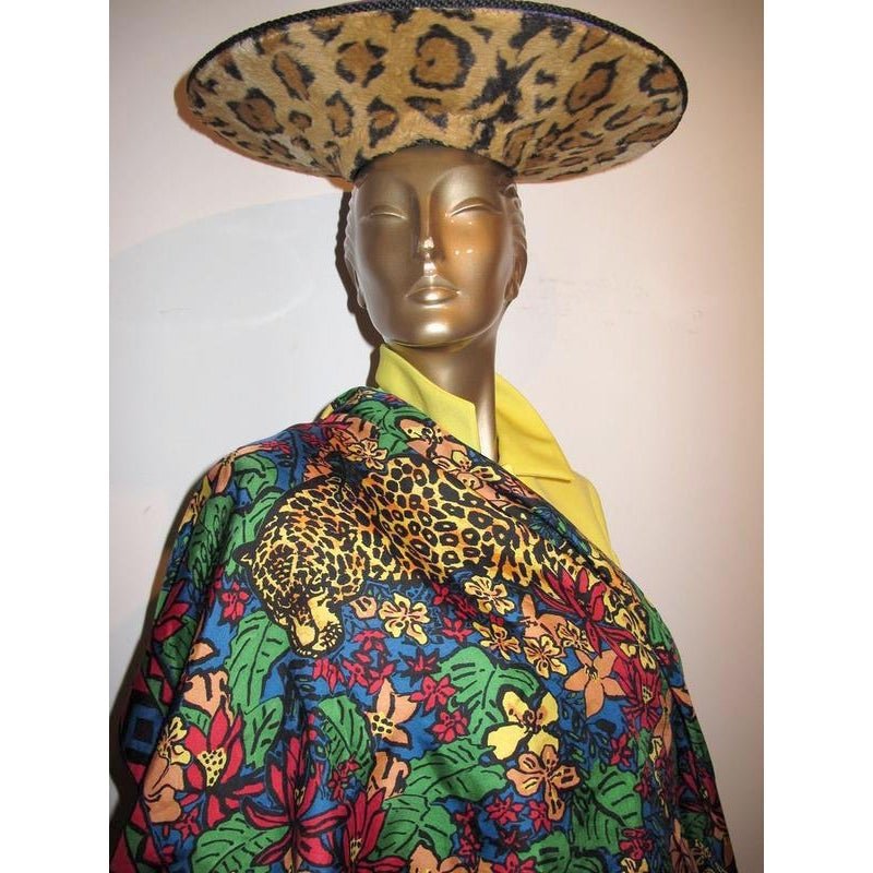 Sonia Rykiel 1980s Jungle Silk Twill Scarf 90cm - poupishop