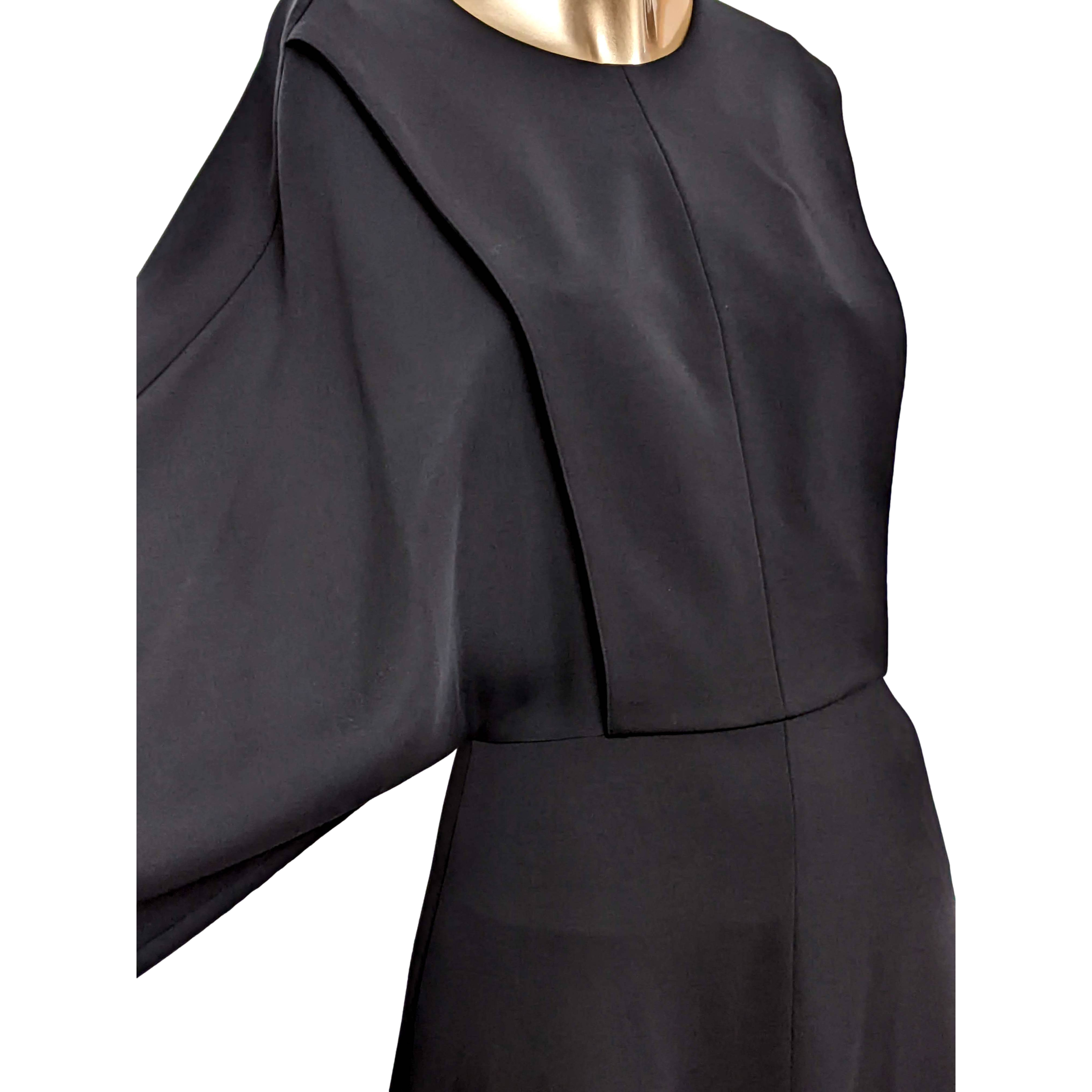 The Row Retro "Cobai" Black Long Dress Gown SzM