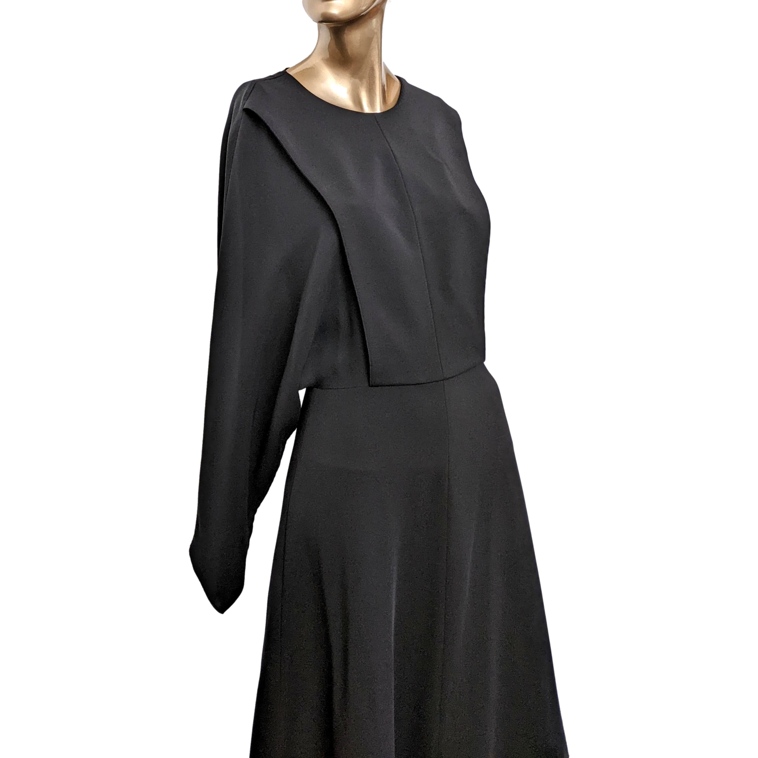 The Row Retro "Cobai" Black Long Dress Gown SzM