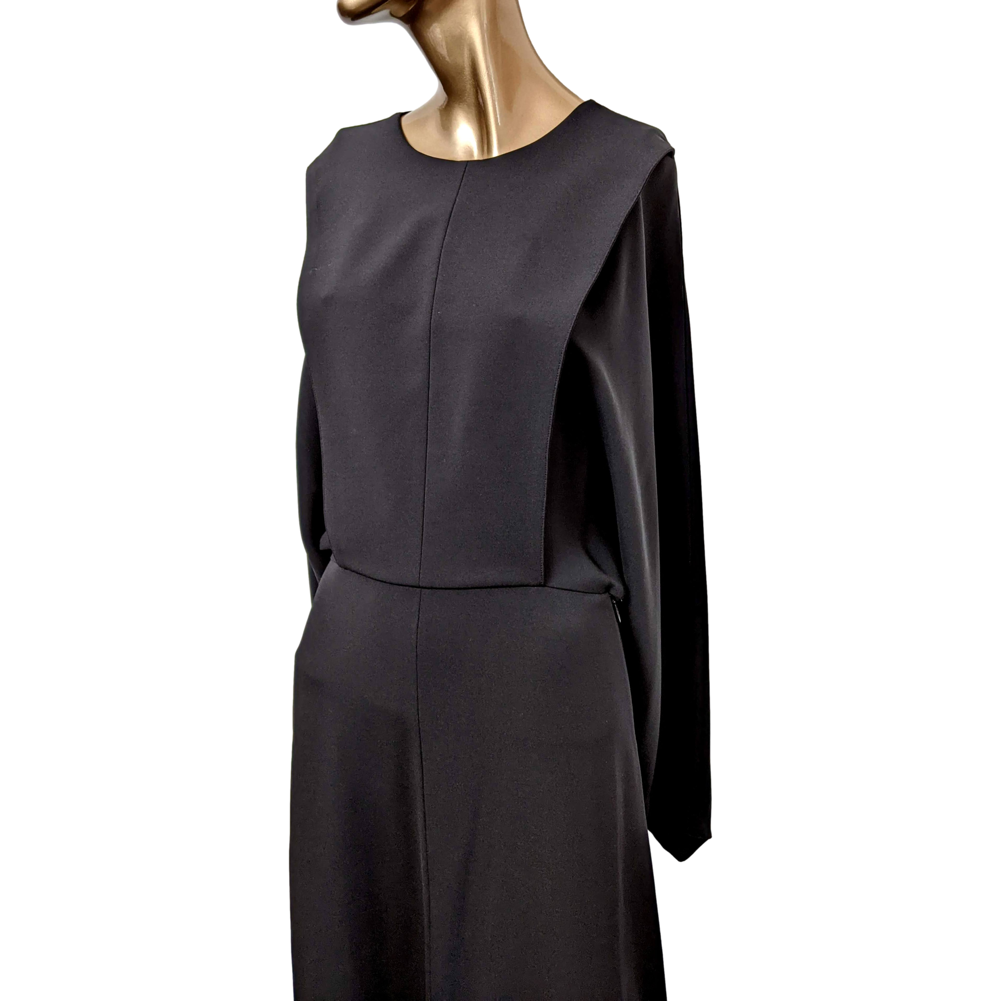 The Row Retro "Cobai" Black Long Dress Gown SzM
