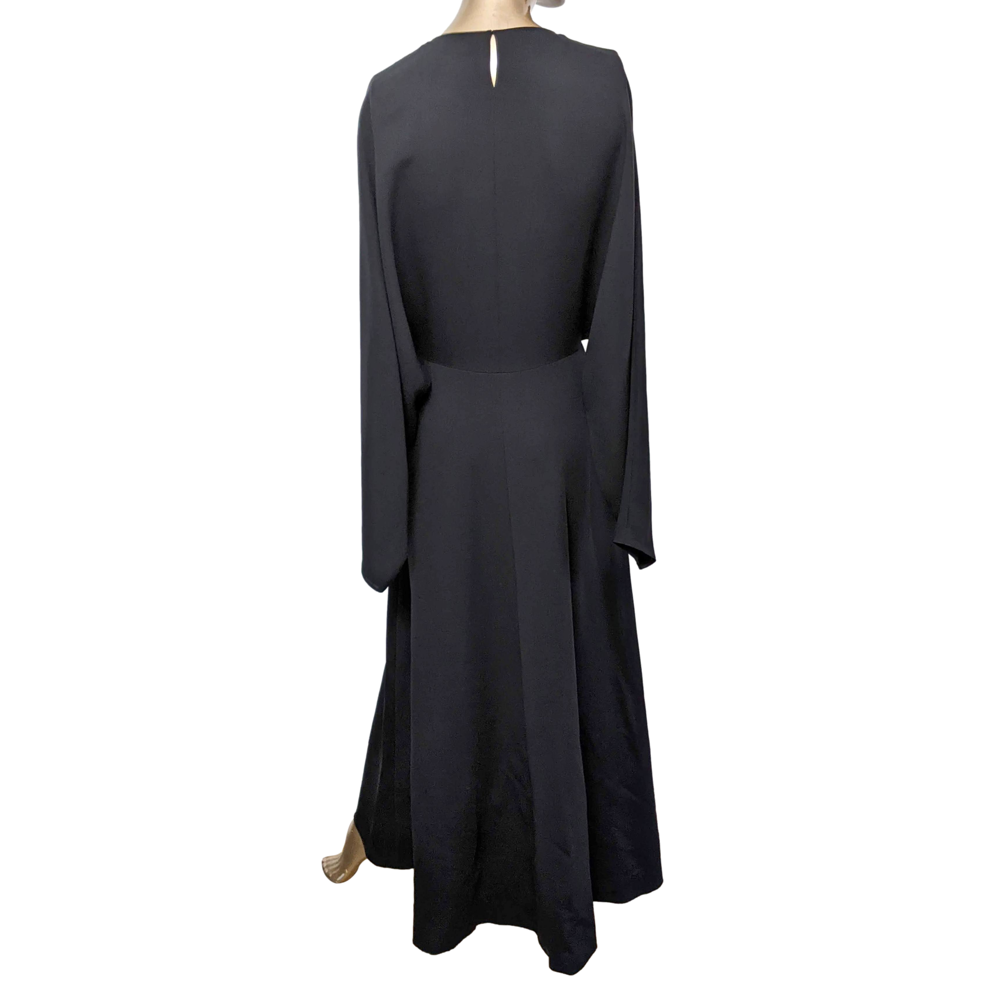 The Row Retro "Cobai" Black Long Dress Gown SzM